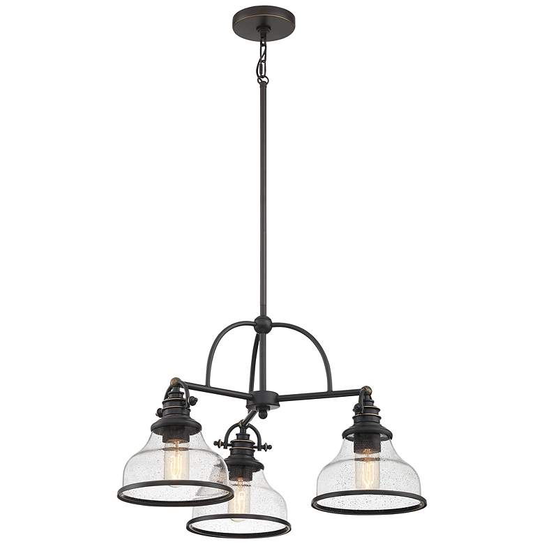 Image 4 Quoizel Grant 24" Wide Palladian Bronze 3-Light Chandelier more views
