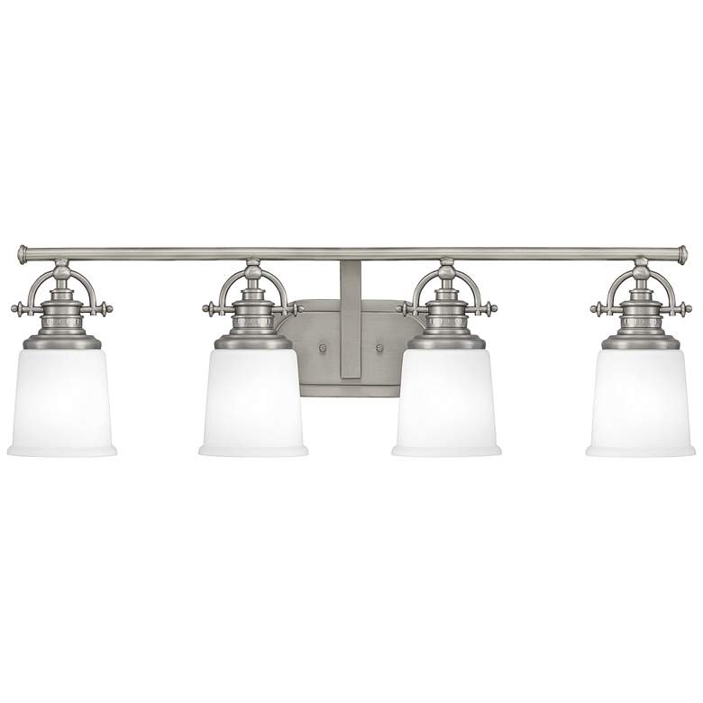 Image 1 Quoizel Grant 32" Wide Antique Nickel 4-Light Bath Light
