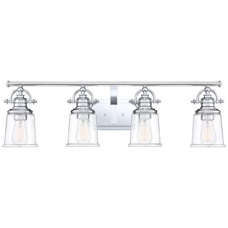 Image 2 Quoizel Grant 32" Wide Polished Chrome 4-Light Bath Light