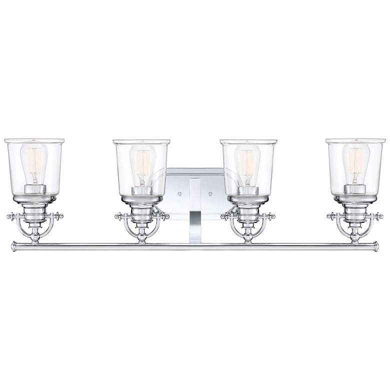 Image 3 Quoizel Grant 32 inch Wide Polished Chrome 4-Light Bath Light more views