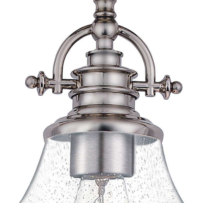 Image 4 Quoizel Grant 8" Wide Brushed Nickel Seeded Glass Mini Pendant more views