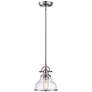 Quoizel Grant 8" Wide Brushed Nickel Seeded Glass Mini Pendant