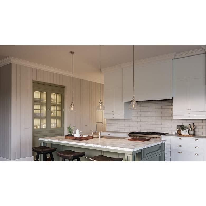 Image 5 Quoizel Grant 8" Wide Brushed Nickel Seeded Glass Mini Pendant more views