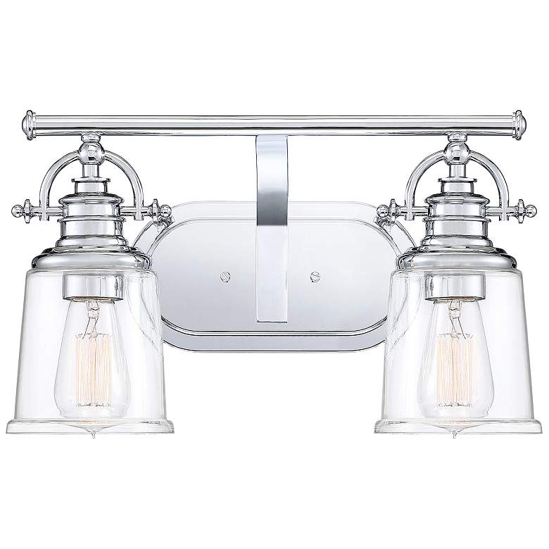 Image 2 Quoizel Grant 9 1/2"W Polished Chrome 2-Light Wall Sconce