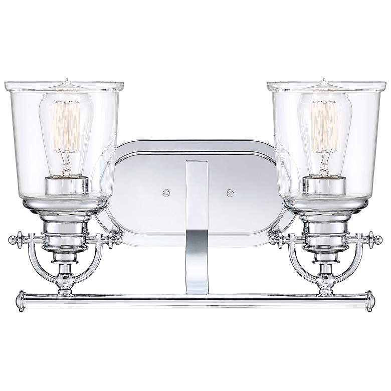 Image 3 Quoizel Grant 9 1/2"W Polished Chrome 2-Light Wall Sconce more views
