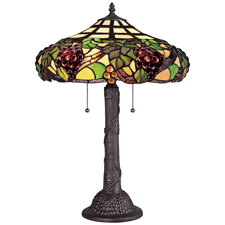 Image 1 Quoizel Grapevine Tiffany Style Table Lamp