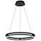 Quoizel Graves 20" Wide Matte Black LED Ring Pendant Light