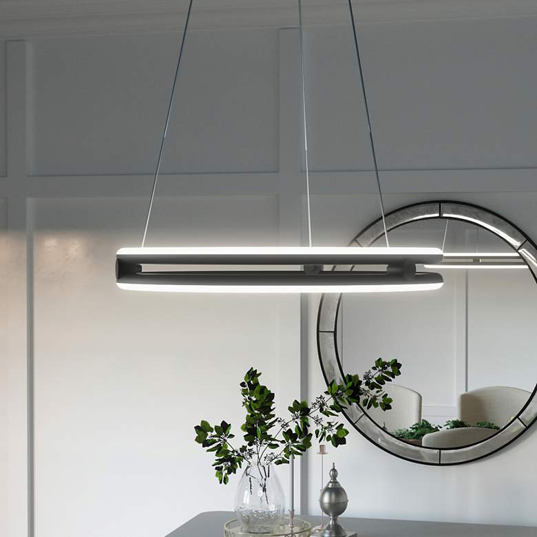 Image 2 Quoizel Graves 20" Wide Matte Black LED Ring Pendant Light