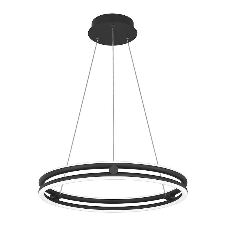 Image 5 Quoizel Graves 20" Wide Matte Black LED Ring Pendant Light more views