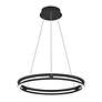 5_Quoizel Graves 20" Wide Matte Black LED Ring Pendant Light more views