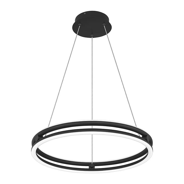 Image 6 Quoizel Graves 20" Wide Matte Black LED Ring Pendant Light more views