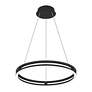 6_Quoizel Graves 20" Wide Matte Black LED Ring Pendant Light more views