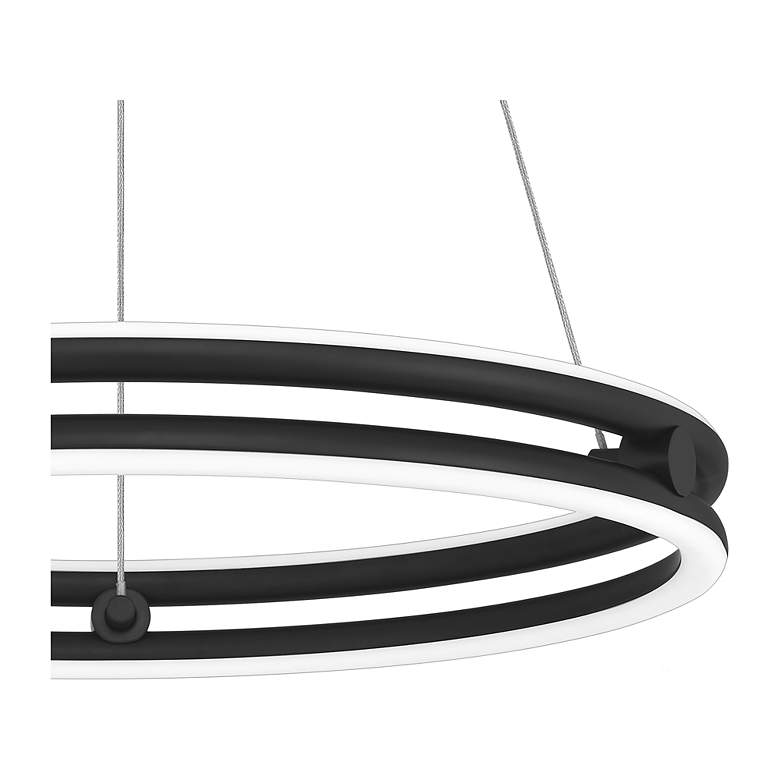 Image 7 Quoizel Graves 20" Wide Matte Black LED Ring Pendant Light more views