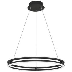 Quoizel Graves 24" Wide Matte Black LED Pendant Light