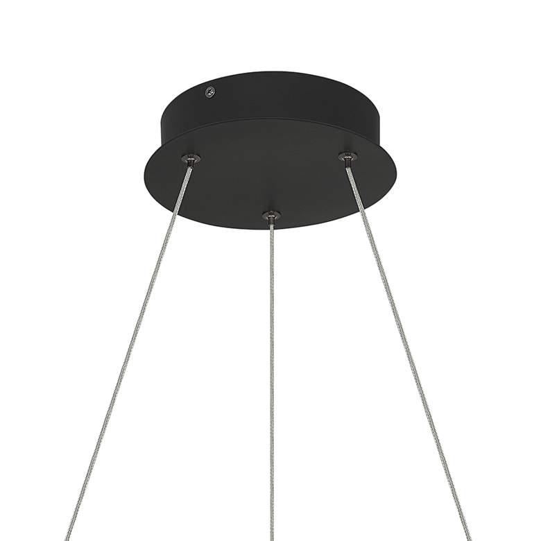 Image 4 Quoizel Graves 24" Wide Matte Black LED Pendant Light more views