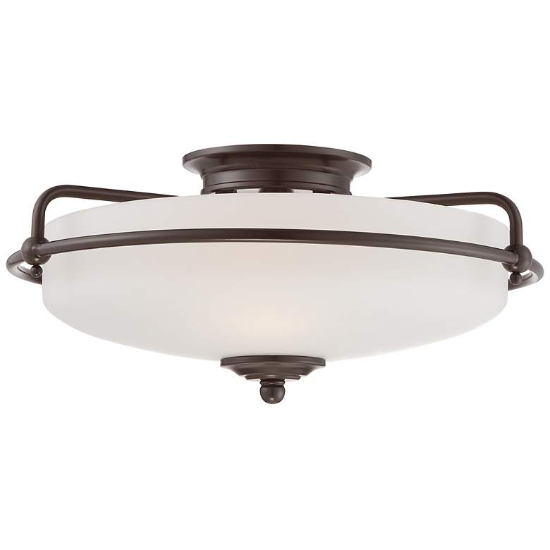 Image 2 Quoizel Griffin 17" Wide Large Bronze Floating Bowl Ceiling Light