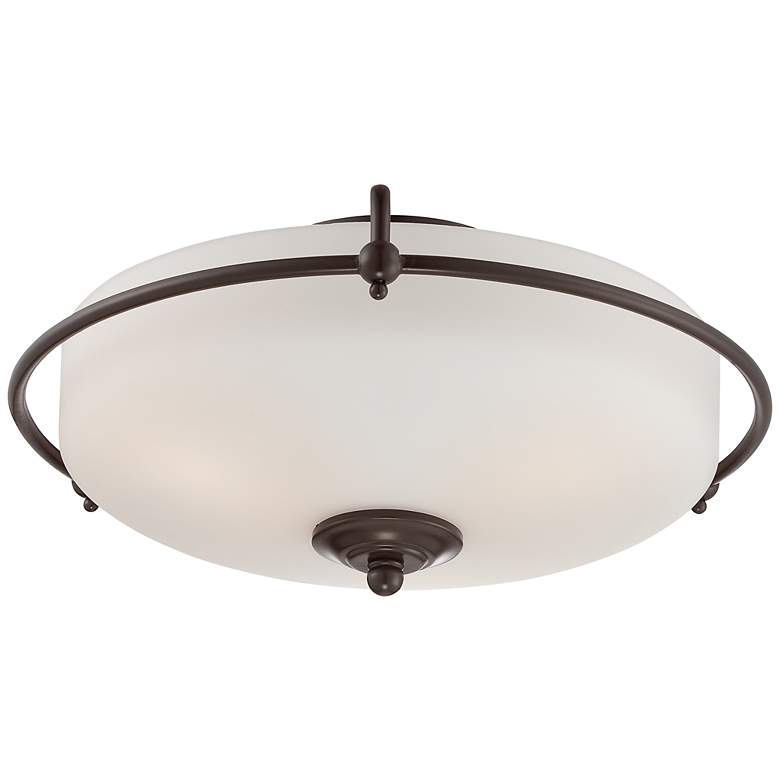 Image 3 Quoizel Griffin 17" Wide Large Bronze Floating Bowl Ceiling Light more views