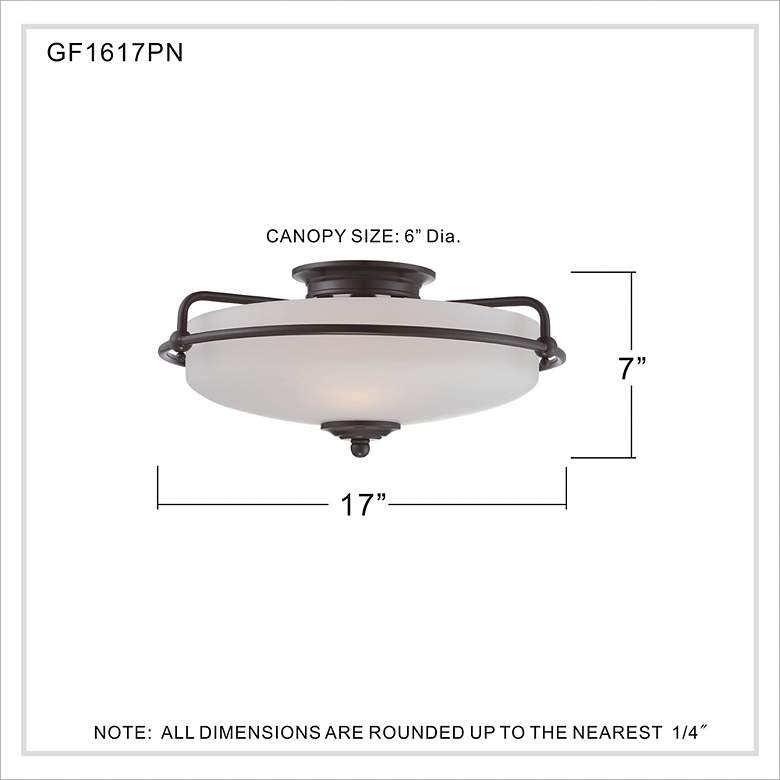 Image 6 Quoizel Griffin 17" Wide Large Bronze Floating Bowl Ceiling Light more views