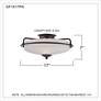 6_Quoizel Griffin 17" Wide Large Bronze Floating Bowl Ceiling Light more views