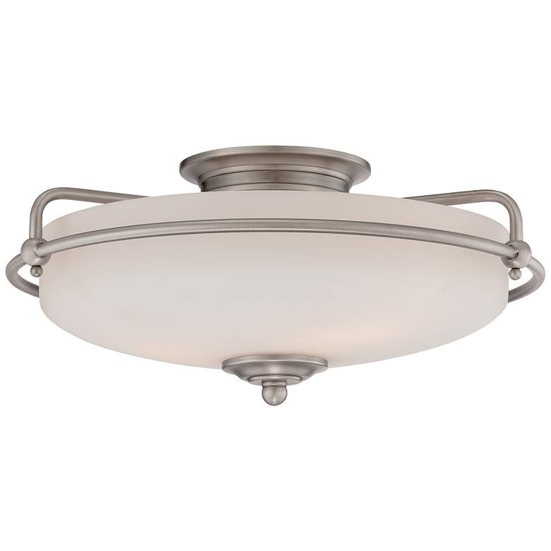 Image 2 Quoizel Griffin 17 inch Wide Large Nickel Floating Ceiling Light