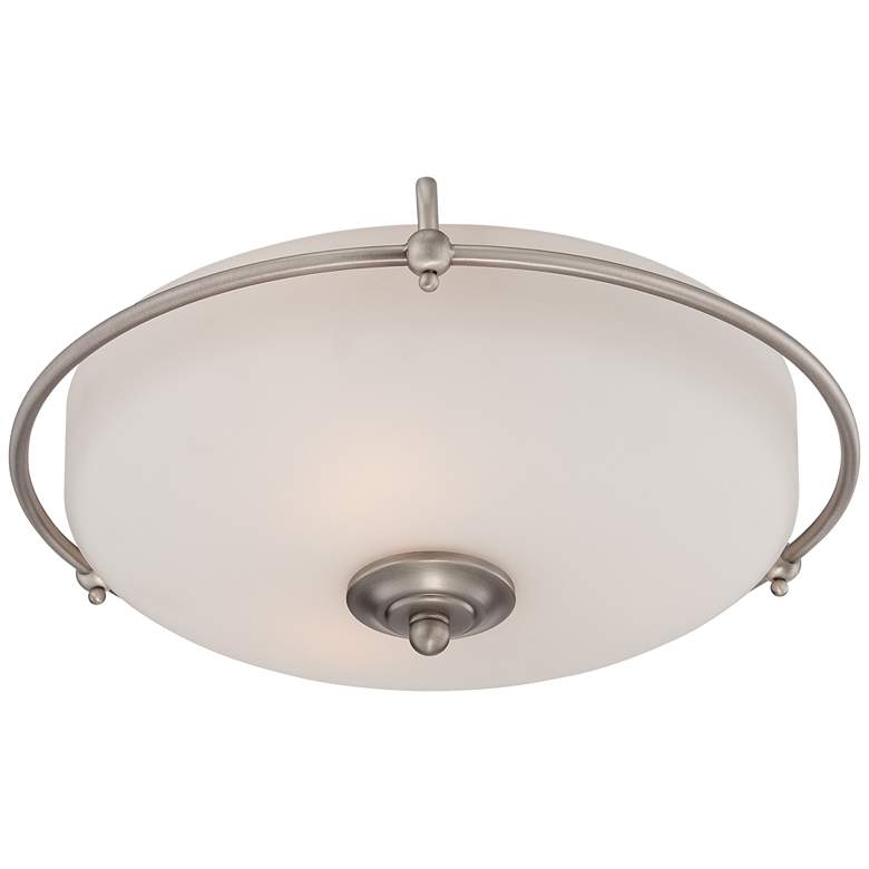 Image 3 Quoizel Griffin 17 inch Wide Large Nickel Floating Ceiling Light more views