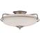 Quoizel Griffin 17" Wide Nickel and White Glass Floating Ceiling Light