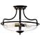 Quoizel Griffin 17" Wide Palladian Bronze 3-Light Ceiling Light