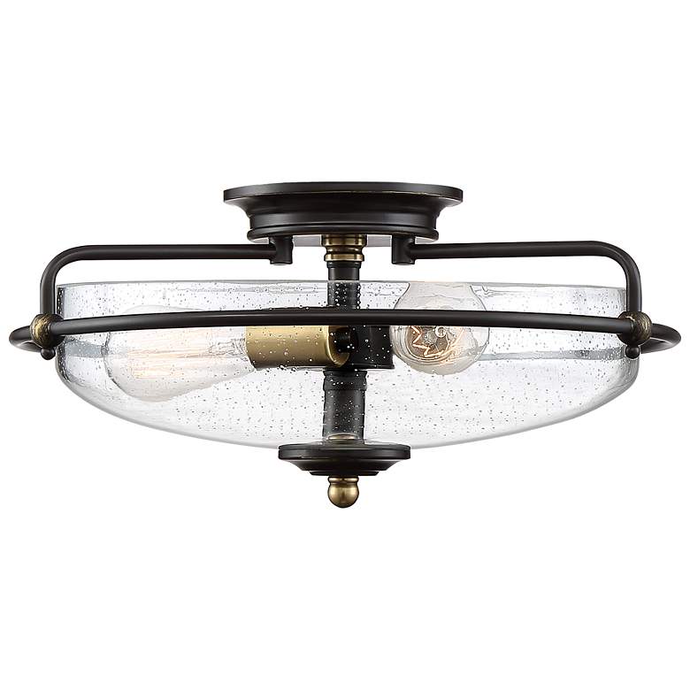 Image 1 Quoizel Griffin 17"W Palladian Bronze 3-Light Ceiling Light