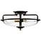 Quoizel Griffin 17"W Palladian Bronze 3-Light Ceiling Light