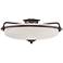 Quoizel Griffin 21" Bronze and White Glass Floating Ceiling Light