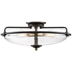 Quoizel Griffin 21" Palladian Bronze 4-Light Ceiling Light
