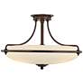Quoizel Griffin 21" Palladian Bronze and Opal Glass Ceiling Light
