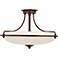 Quoizel Griffin 21" Palladian Bronze and Opal Glass Ceiling Light