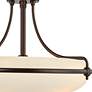 Thumbnail3 of Quoizel Griffin 21" Palladian Bronze and Opal Glass Ceiling Light more views