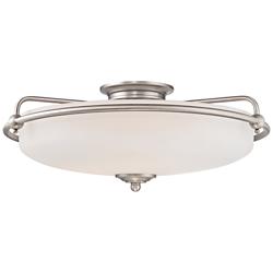 Quoizel Griffin 21&quot; Wide Extra Large Nickel Floating Ceiling Light