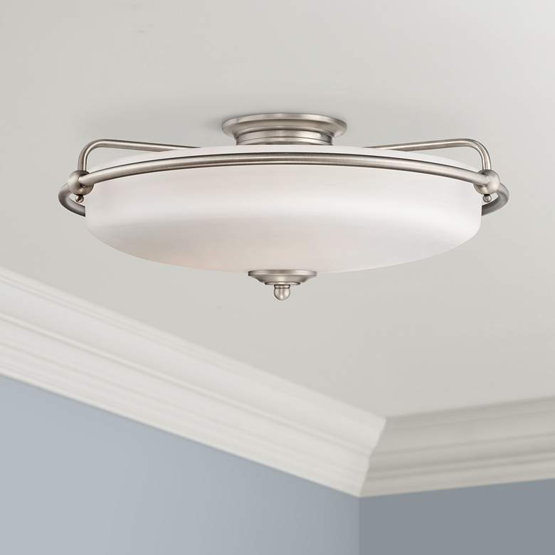 Image 1 Quoizel Griffin 21 inch Wide Extra Large Nickel Floating Ceiling Light