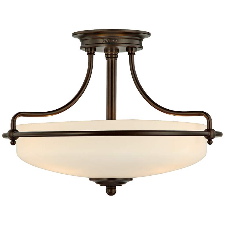 Image 2 Quoizel Griffin Collection Palladian Bronze 17" Wide Ceiling Light