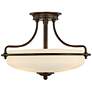 Quoizel Griffin Collection Palladian Bronze 17" Wide Ceiling Light
