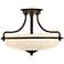 Quoizel Griffin Collection Palladian Bronze 17" Wide Ceiling Light