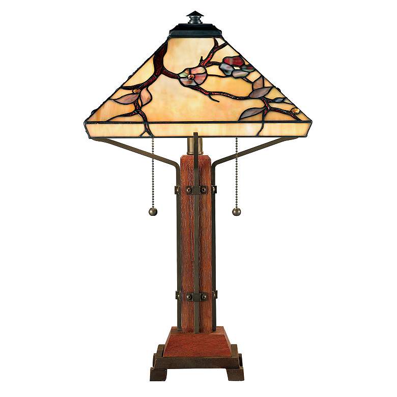 Image 3 Quoizel Grove Park 23 1/2" High Art Glass Tiffany-Style Table Lamp