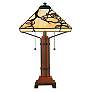 Quoizel Grove Park 23 1/2" High Art Glass Tiffany-Style Table Lamp in scene