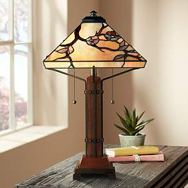 Image2 of Quoizel Grove Park 23 1/2" High Art Glass Tiffany-Style Table Lamp