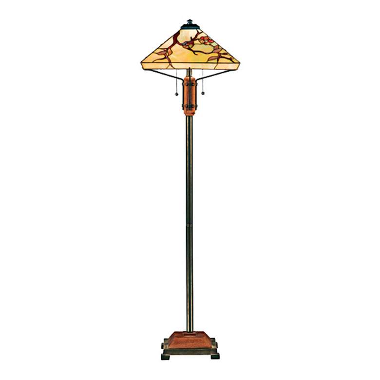 Image 2 Quoizel Grove Park 60" High Tiffany-Style Floor Lamp