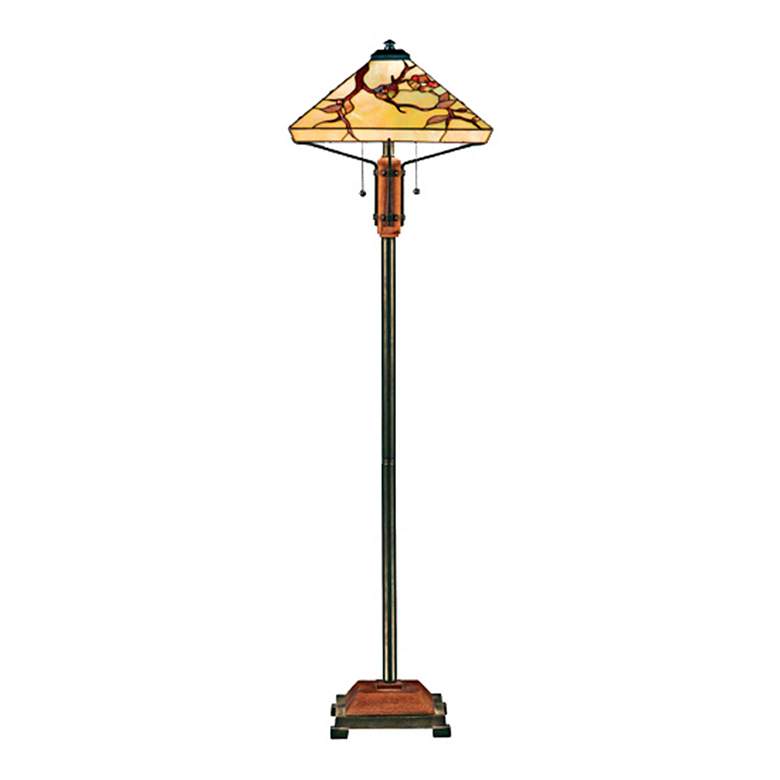 Image 2 Quoizel Grove Park 60 inch High Tiffany-Style Floor Lamp