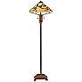 Quoizel Grove Park 60" High Tiffany-Style Floor Lamp