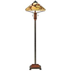 Quoizel Grove Park 60&quot; High Tiffany-Style Floor Lamp