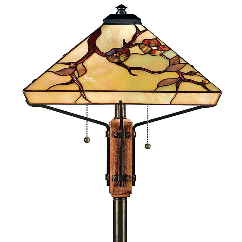 Image 3 Quoizel Grove Park 60" High Tiffany-Style Floor Lamp more views