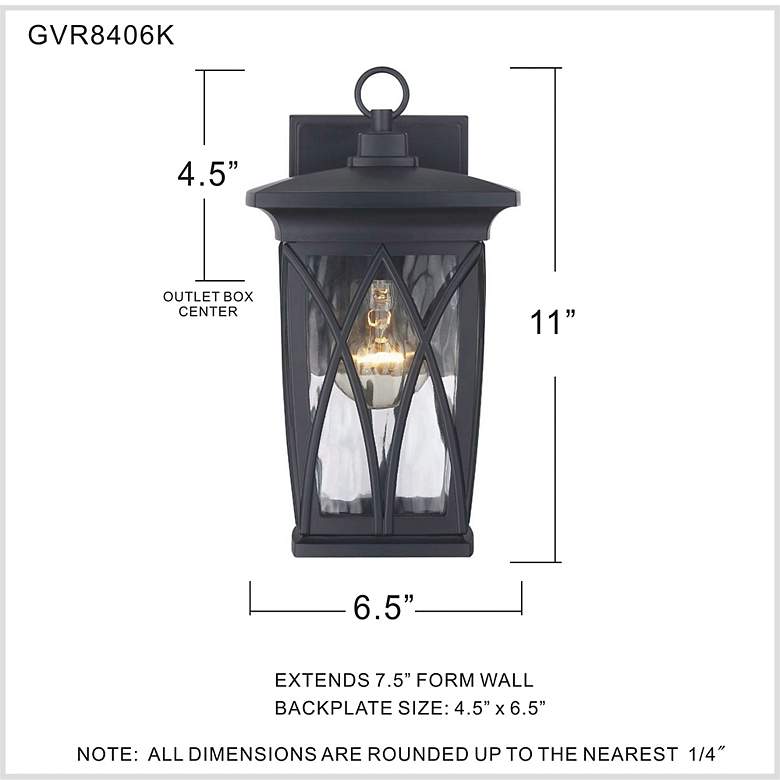 Image 6 Quoizel Grover 11" High Mystic Black Outdoor Wall Light more views