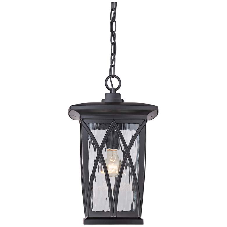 Image 2 Quoizel Grover 17 1/2"H Mystic Black Outdoor Hanging Light more views