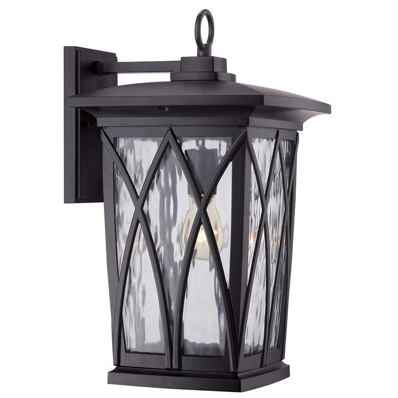 Image 2 Quoizel Grover 17 1/2 inchH Mystic Black Outdoor Wall Light